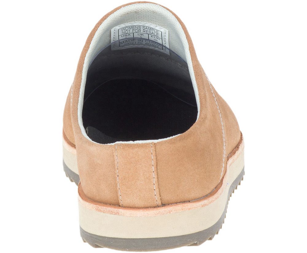 Merrell Slip Ons Damskie Khaki - Juno Clog Suede - 850197-QOZ